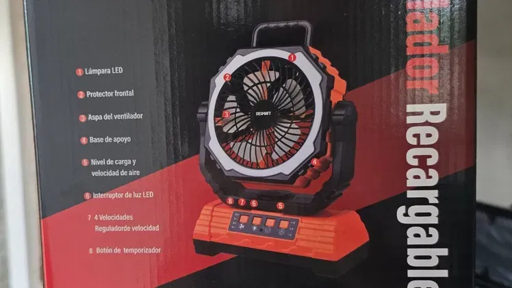 Ventilador F6 recargable