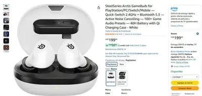 SteelSeries Arctis GameBuds – Audífonos Gamer Inalámbricos de Alto Rendimiento