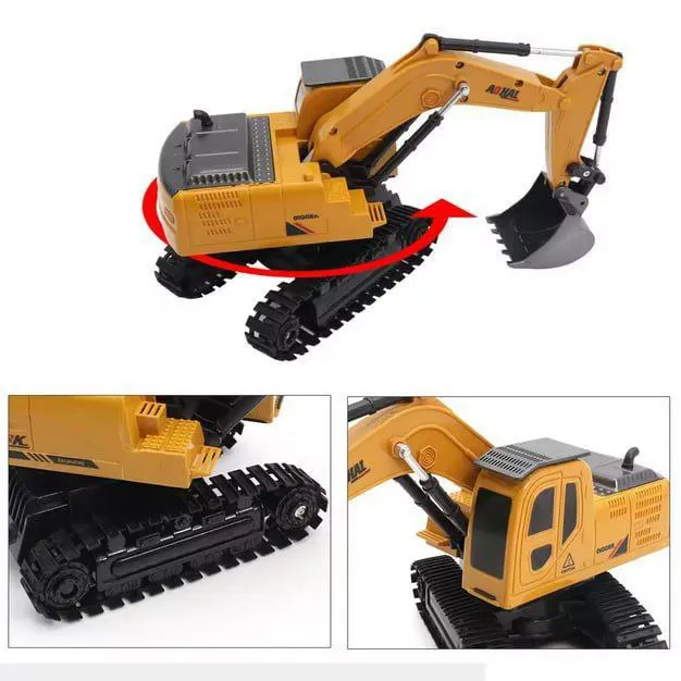 Excavadora RC Die-Cast 1:24 – Ingeniería en Movimiento para Niños (+6 años)