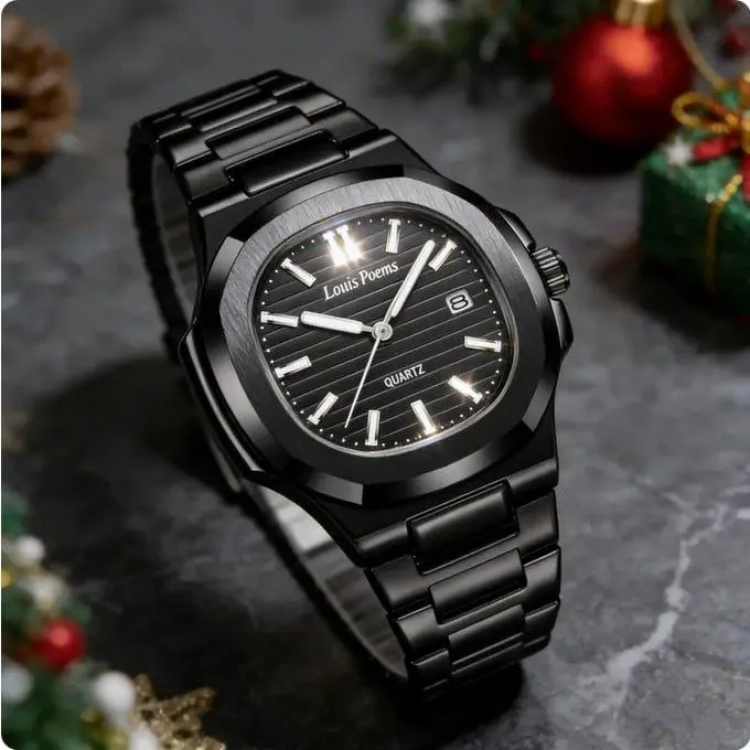 Louis Poems Nautilus Pure Black – Reloj de Lujo para Hombre