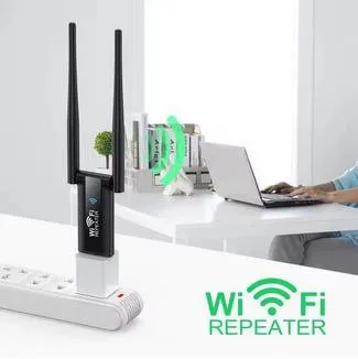Repetidor WiFi USB de Alta Potencia – 300Mbps 2.4G con Doble Antena