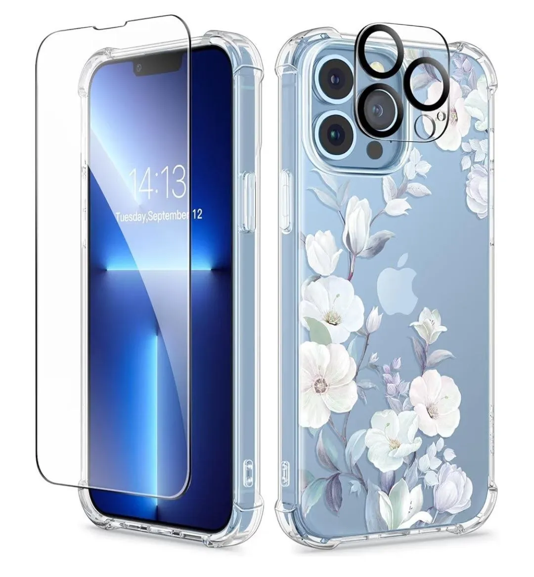Funda Floral GVIEWIN para iPhone 13 Pro (6.1”)