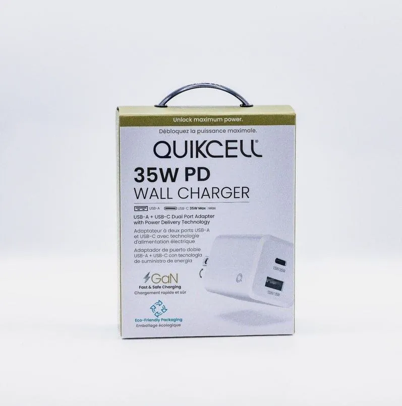 Cargador de Pared Quikcell 35W PD (USB-C + USB-A)
