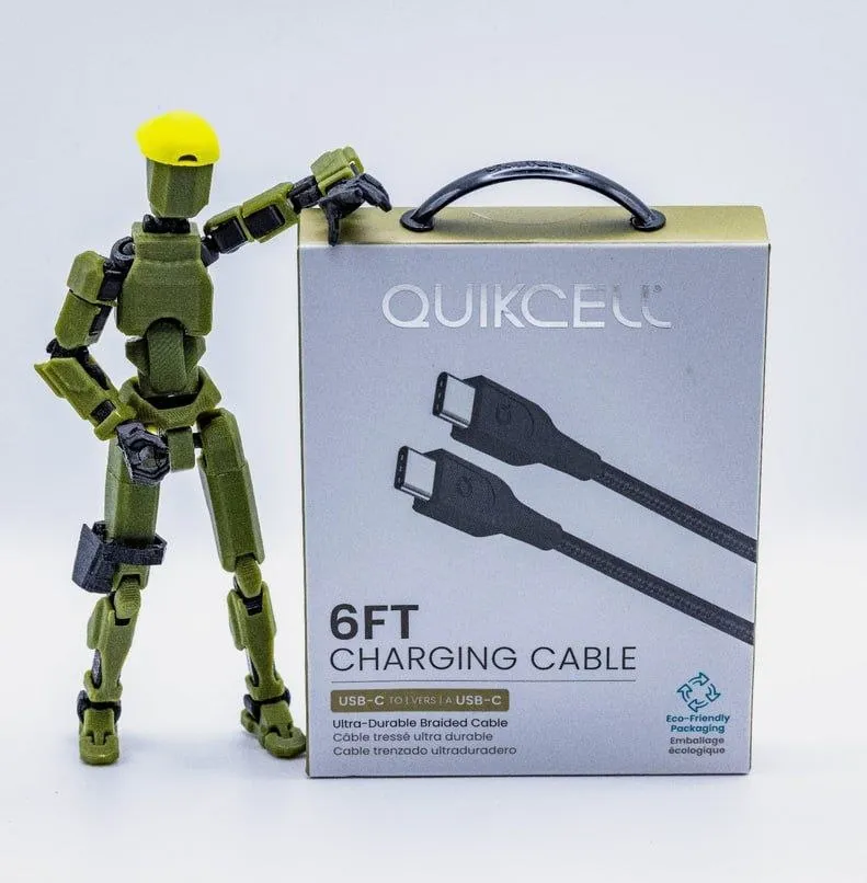 Quikcell Cable USB-C a USB-C Carga Rápida Trenzado 6FT