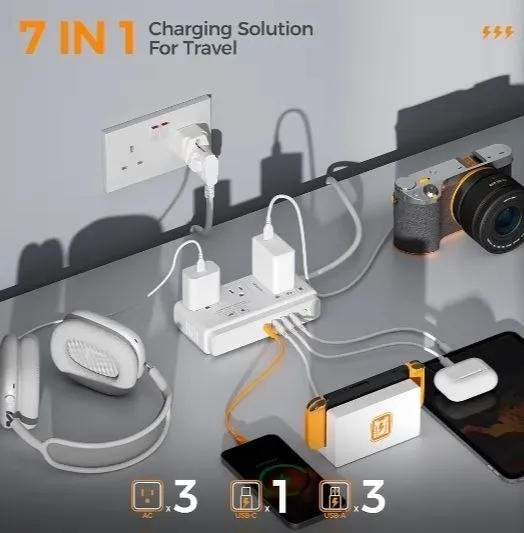 TESSAN Extensión Eléctrica con USB – Regleta Multitoma