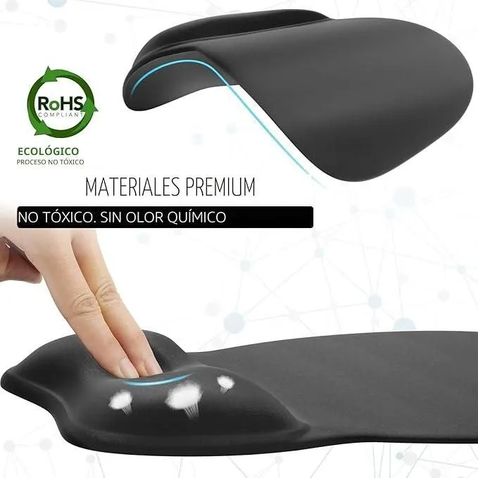 Alfombrilla Ergonómica para Mouse con Reposamuñecas de Gel – Comodidad y Soporte Diario