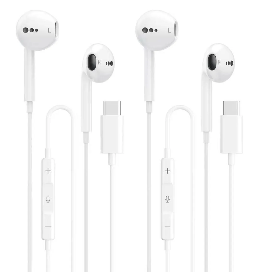 Audífonos USB-C Micrófono y Control Volumen (Pack 2)