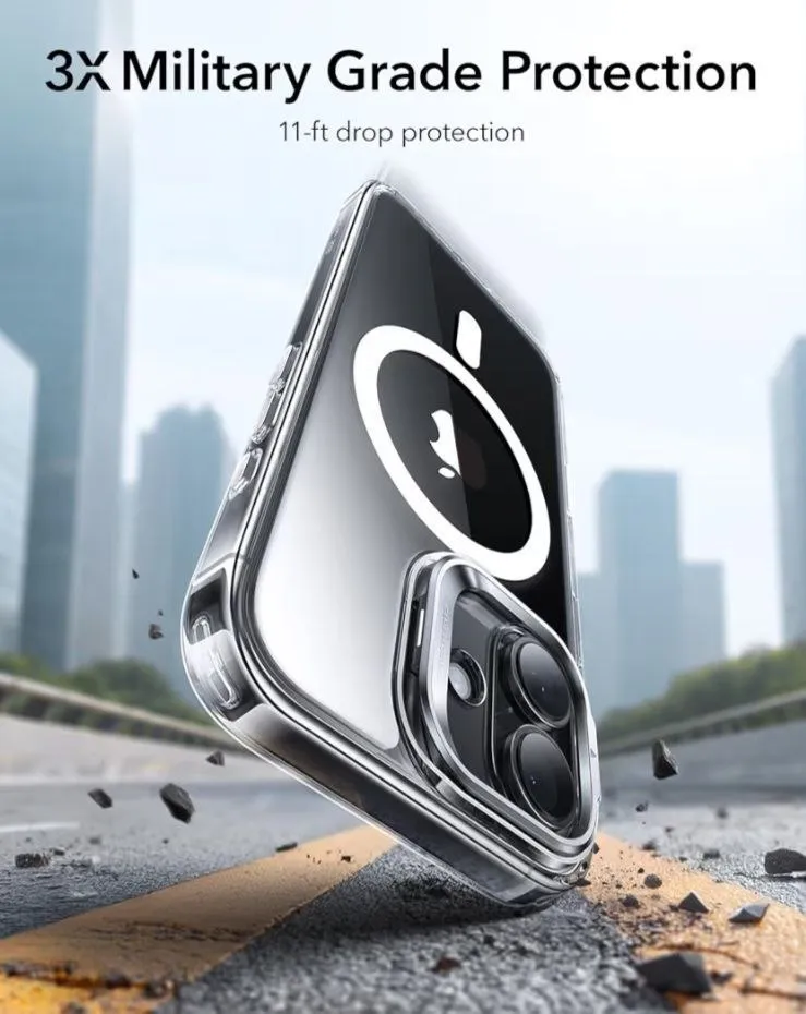 Funda para iPhone 17 con Soporte Integrado y MagSafe – Clear