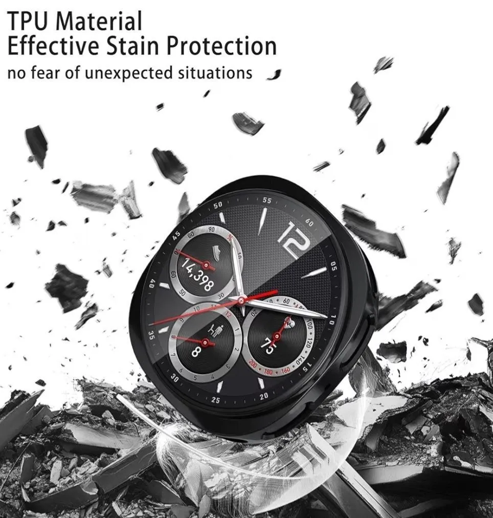 Case Compatible with Samsung Galaxy Watch 8 40mm (Gold + Clear) X2