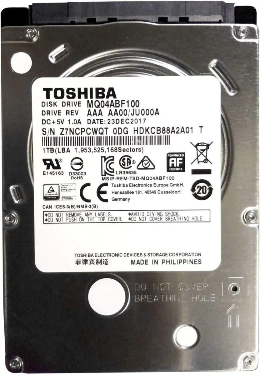 Disco Interno Toshiba 1TB 2.5¨