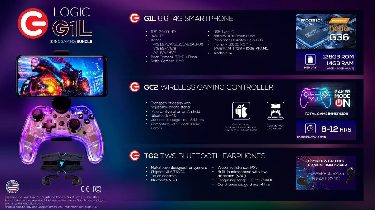 Logic G1L 3 en 1 Gaming Bundle