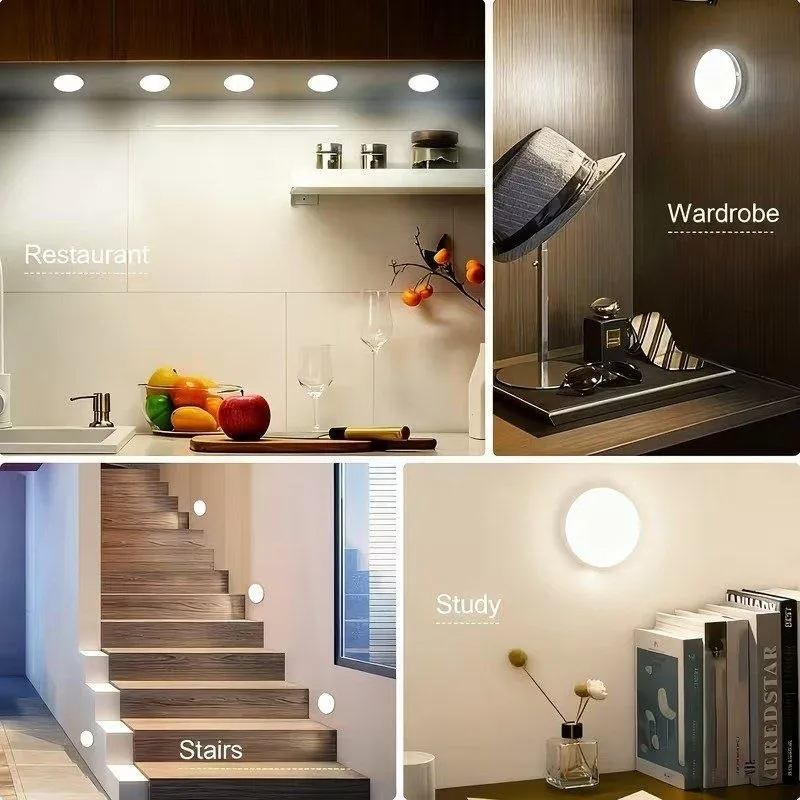 Luces Nocturnas LED Recargables con Sensor de Movimiento