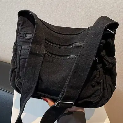 Bolso Tote Vintage Multifuncional con Múltiples Bolsillos