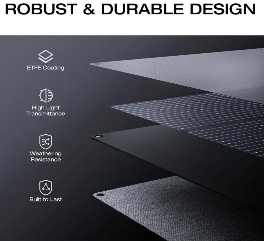 Panel Solar Portátil EcoFlow de 160 W Plegable
