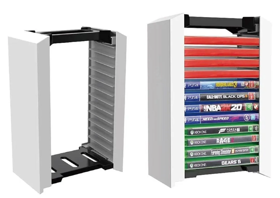Soporte Organizador DOBE para Juegos de PS5 y Xbox – Capacidad para 12 Discos