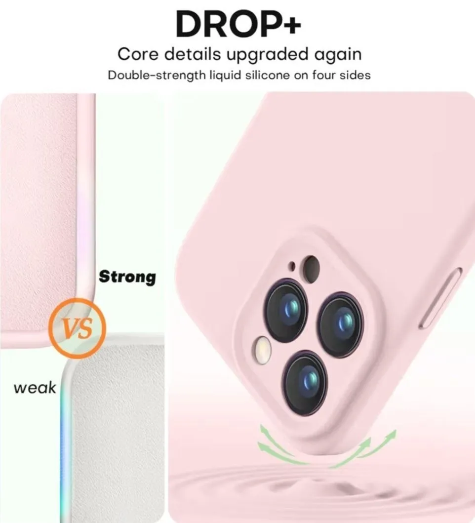 Funda de Silicona Líquida para iPhone 13 Pro – Rosa Tiza