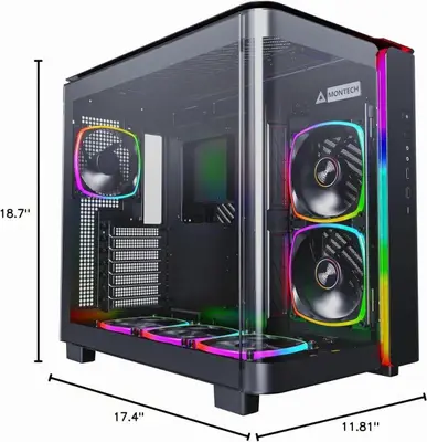 Montech King 95 PRO – Gabinete Gaming ATX de Doble Cámara