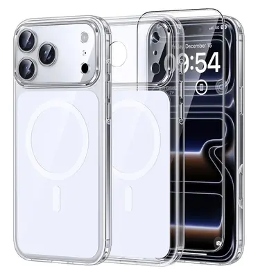 Funda TAURI para iPhone 17 Pro Compatible con MagSafe – Blanca Transparente
