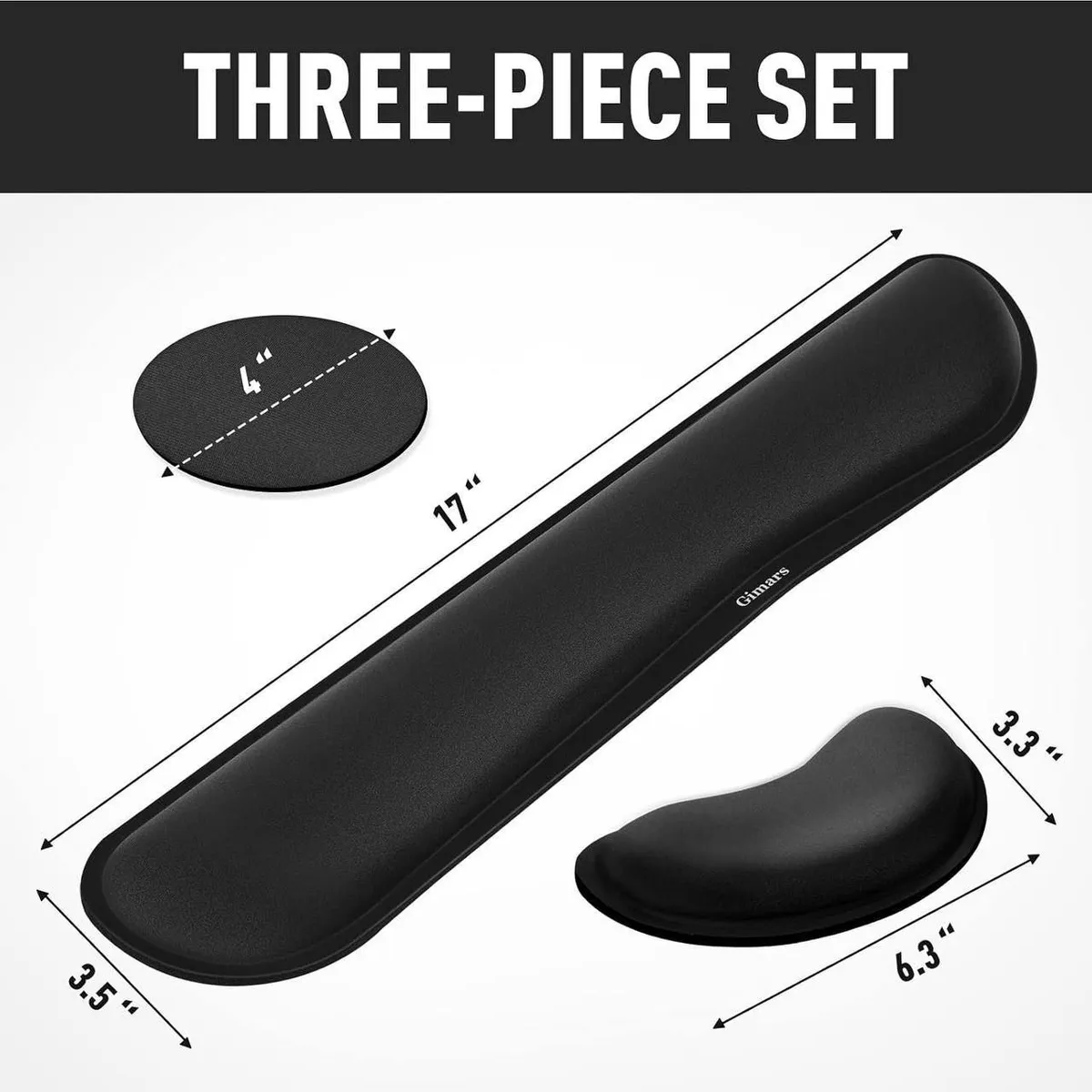 Gimars Set Ergonómico de Reposamuñecas para Teclado y Ratón