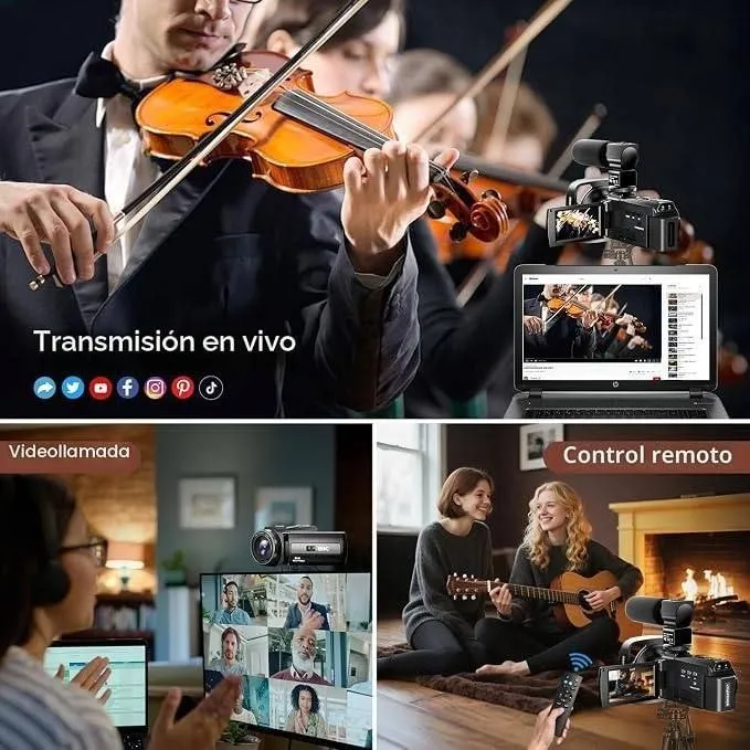 Cámara de Video 8K UHD 88MP para Vlogging