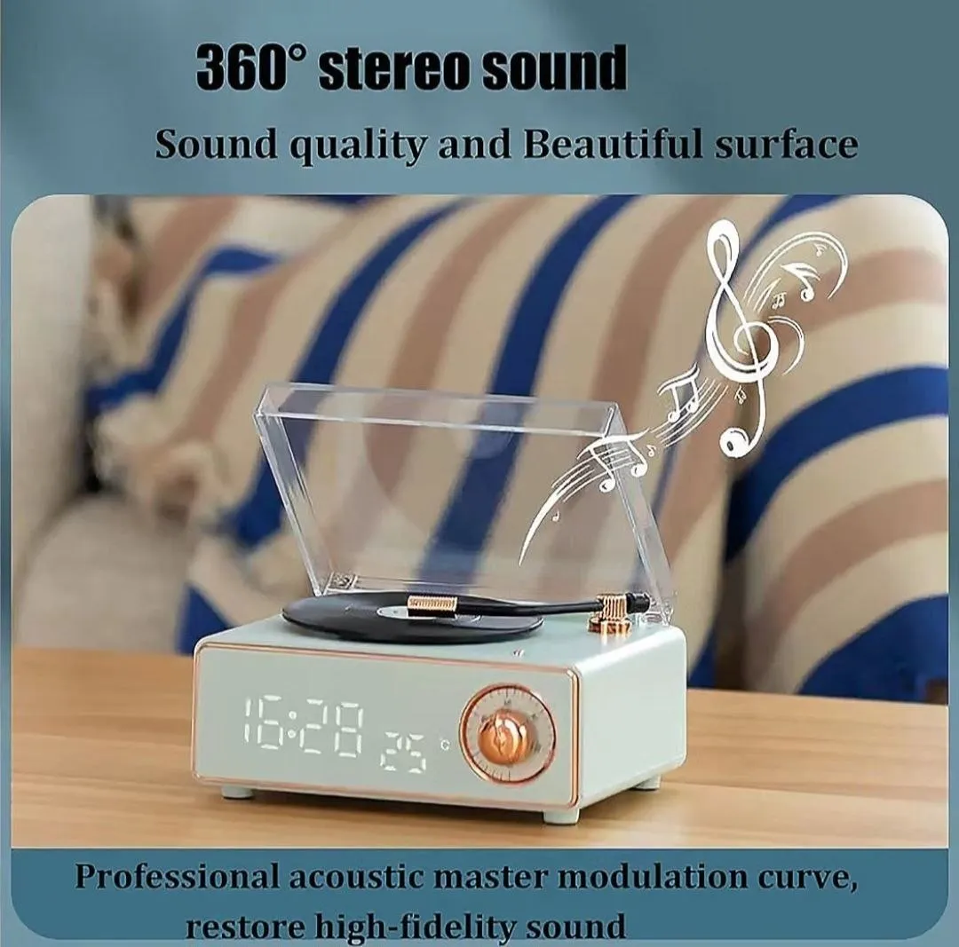 Bocina Retro Bluetooth Victrola – Sonido 360°