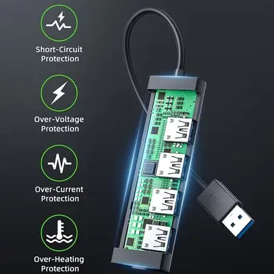 Hub USB 3.0 Ultra Delgado – 4 Puertos USB-A