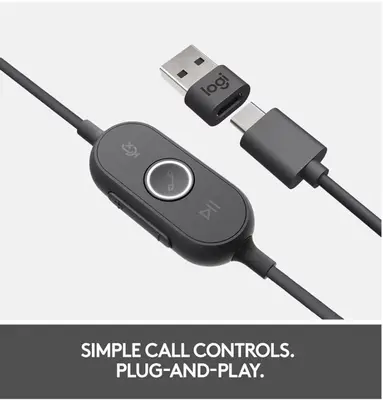 Logitech Zone Wired – Audífonos con Cancelación de Ruido