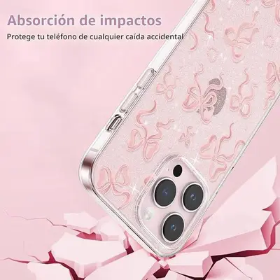 ZTOFERA Funda con Brillantina para iPhone 16 Pro