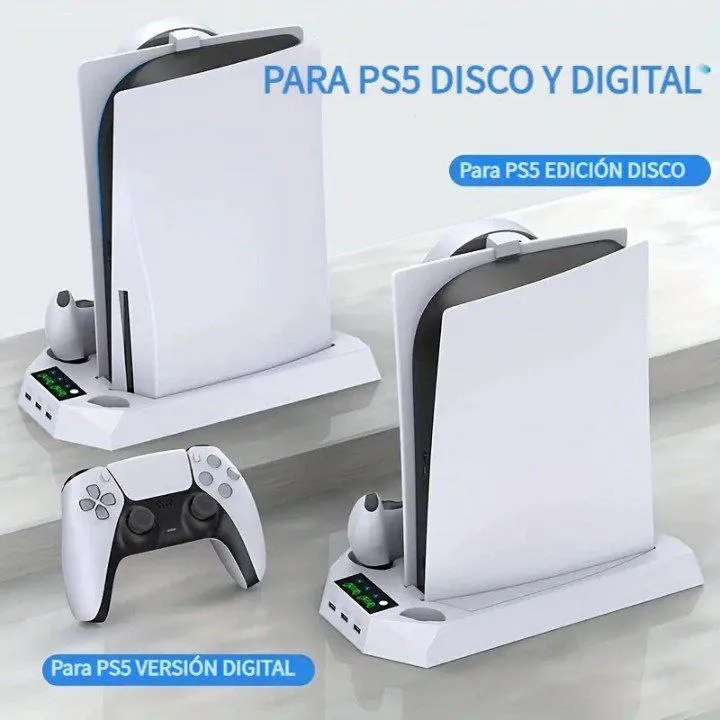 Soporte y estación de refrigeración para PS5