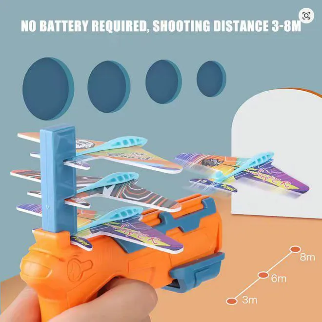 Lanzador de Aviones con Pistola Catapulta – Juguete Divertido para Niños