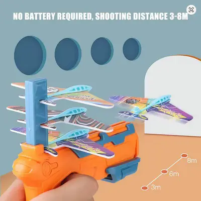 Lanzador de Aviones con Pistola Catapulta – Juguete Divertido para Niños